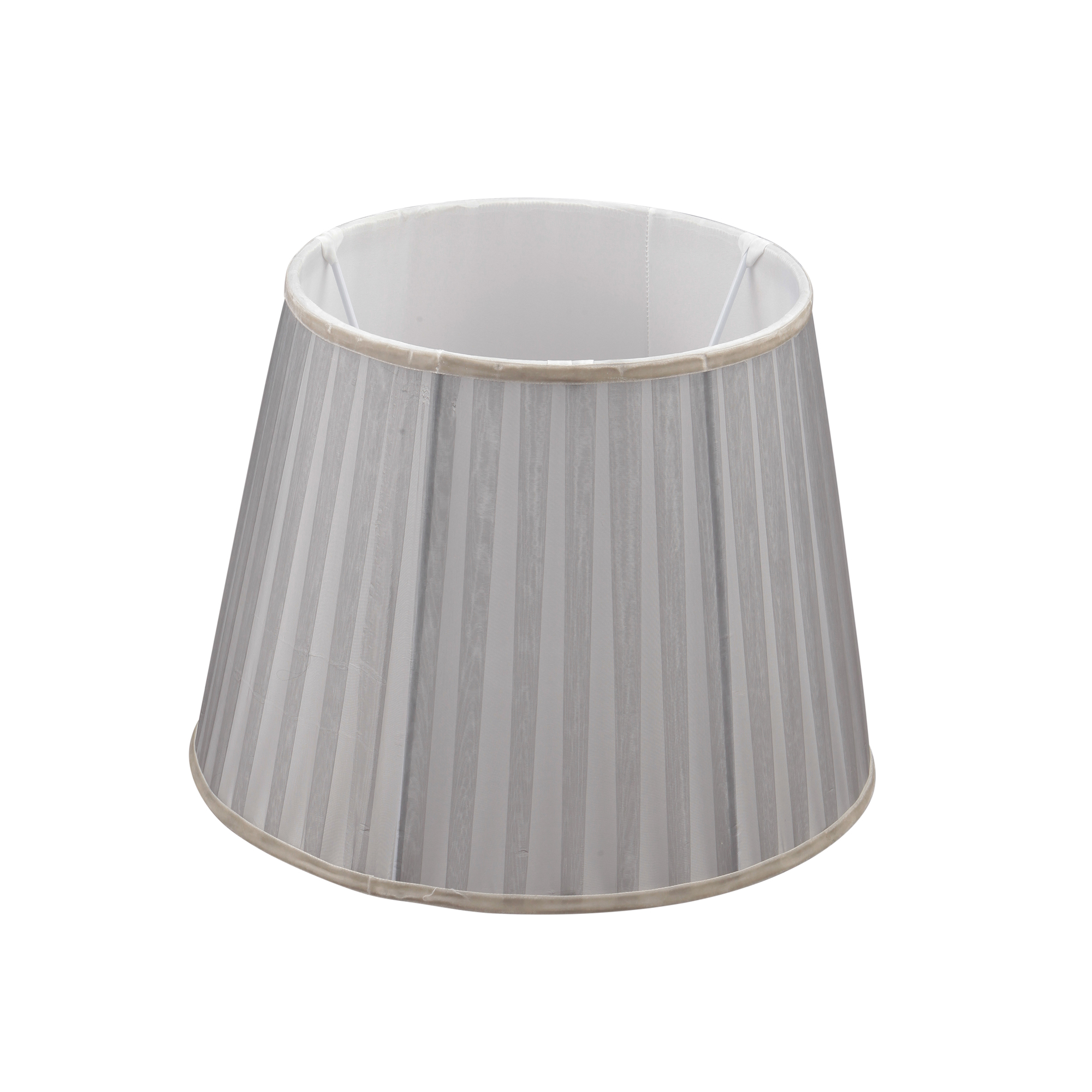 Абажур серая полоска , е27, h=260mm, d250xd340 mm, кольцо нижнее Vitaluce