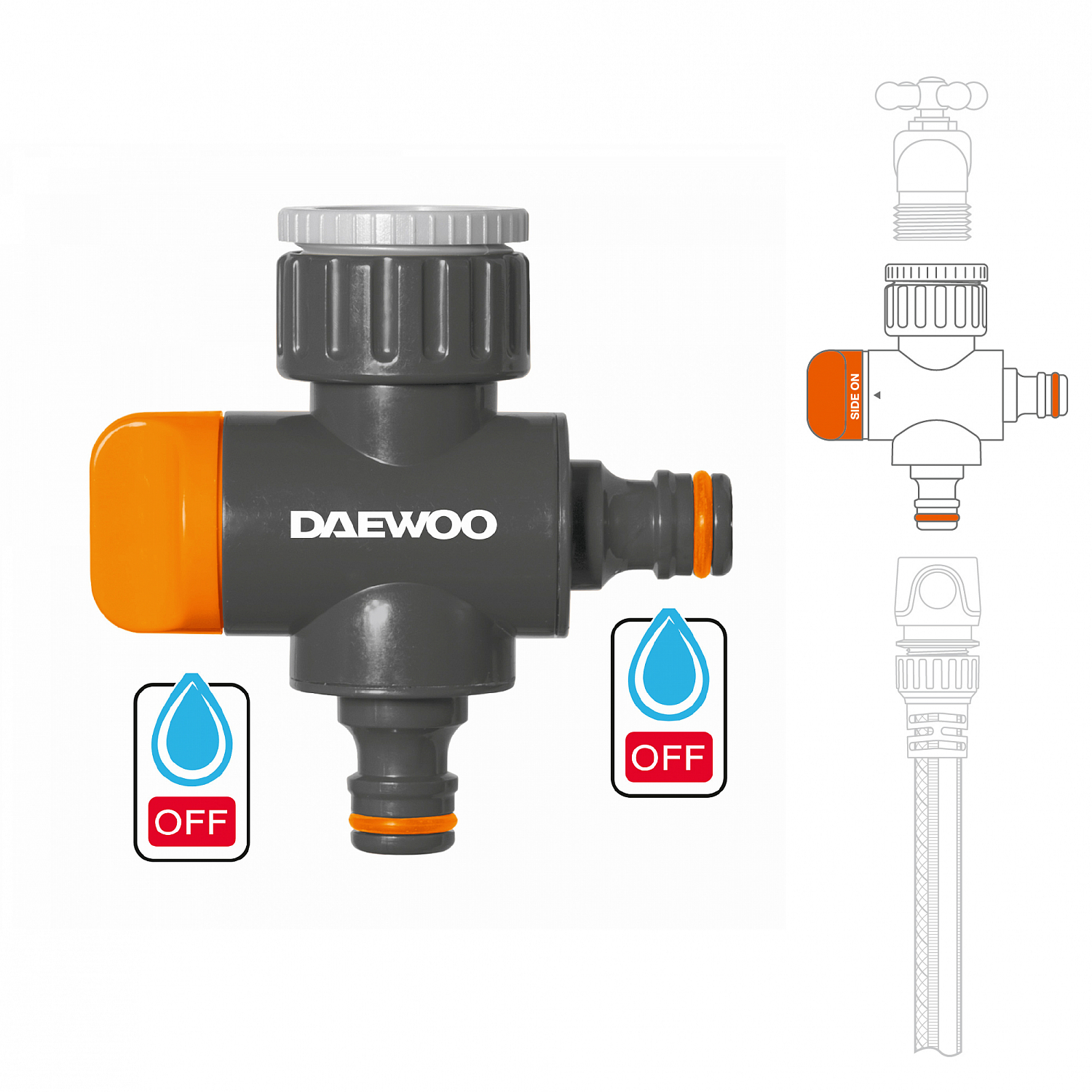 Адаптер DAEWOO 3/4"и 1"с внешней резьбой 26,5-33,3мм