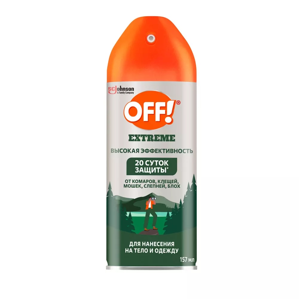 Аэрозоль Off! Extreme от комаров и клещей 157мл
