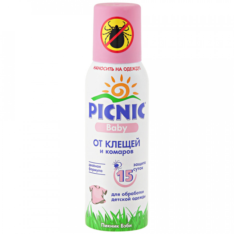 Аэрозоль от клещей и комаров Picnic Baby 125 мл