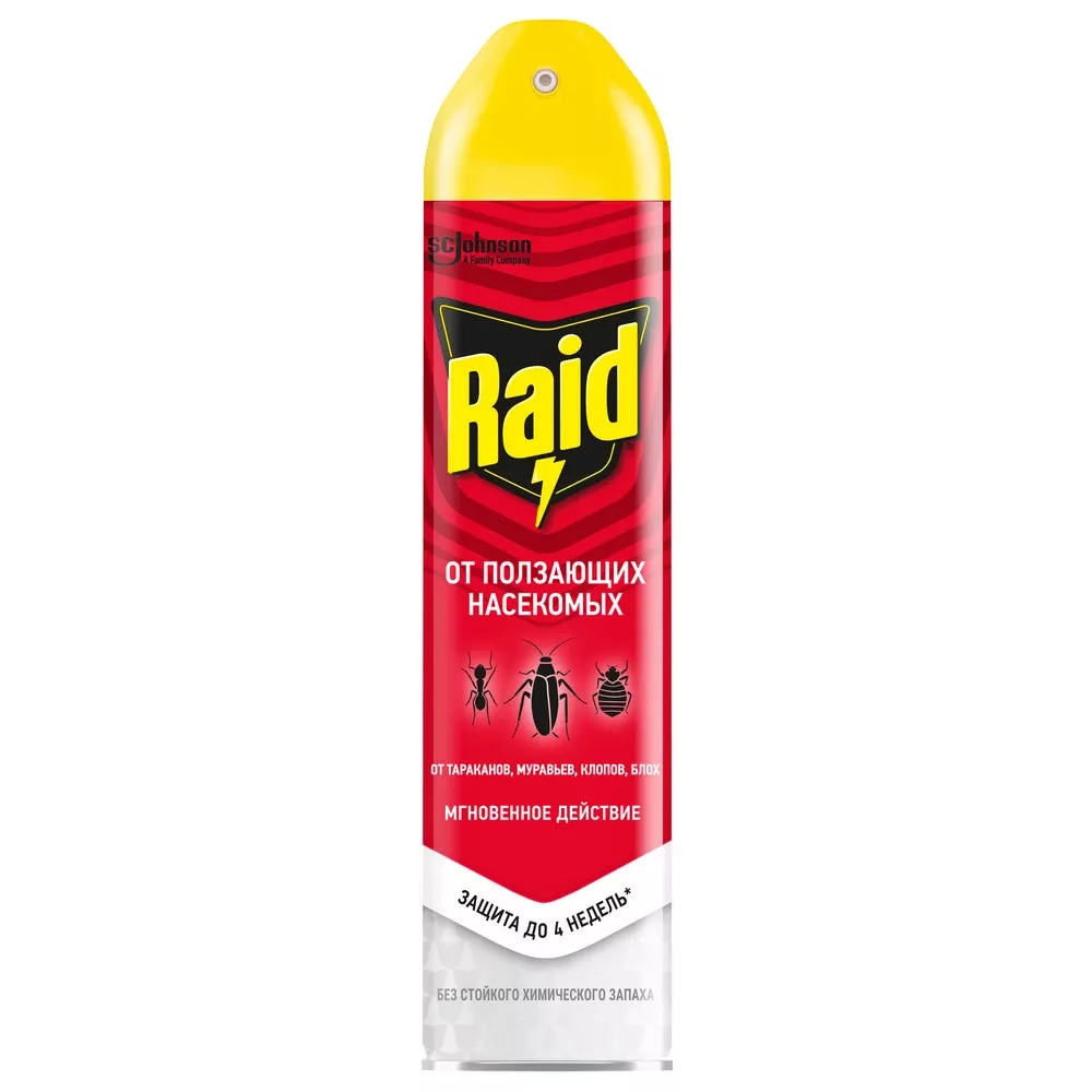 Аэрозоль Raid от ползающих насекомых 300 мл