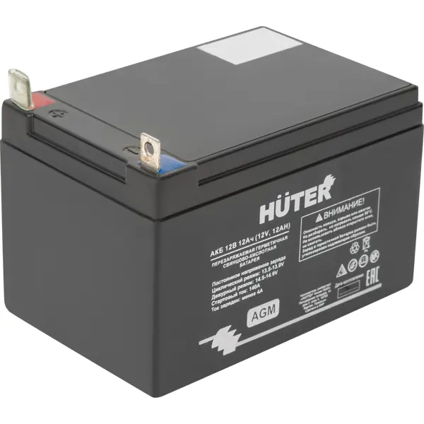 Аккумулятор для генератора Huter 64/1/23, 12 В 12 Ач