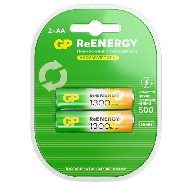 аккумулятор GP Реэнерджи AA 1300мAч 2 шт