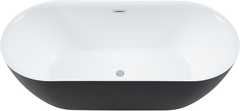 Акриловая ванна Aquanet Delight 170x78 289723 цвет Черный матовый Белый