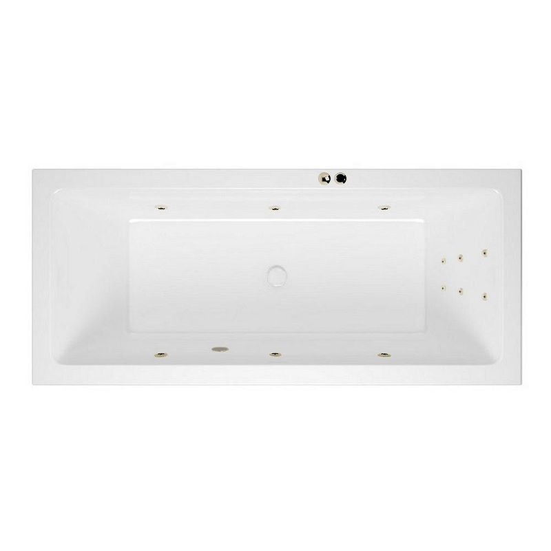 Акриловая ванна Excellent Heaven Slim 180x80 WAEX.HEV18S.LINE.BR цвет Белый с гидромассажем форсунки Бронза