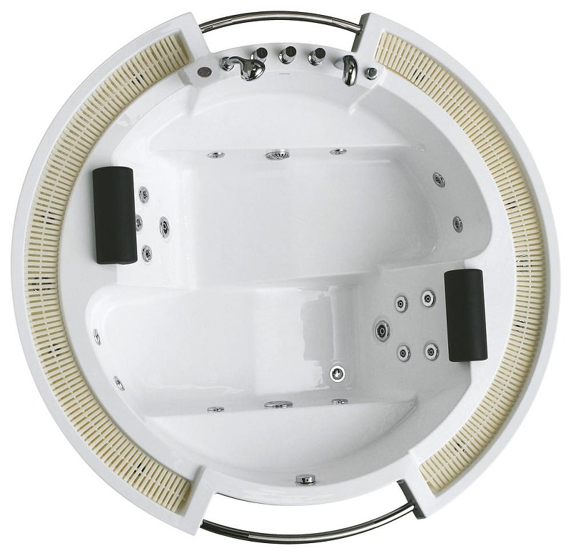 Акриловая ванна Gemy Gemy 210x210 G9060 B С гидромассажем