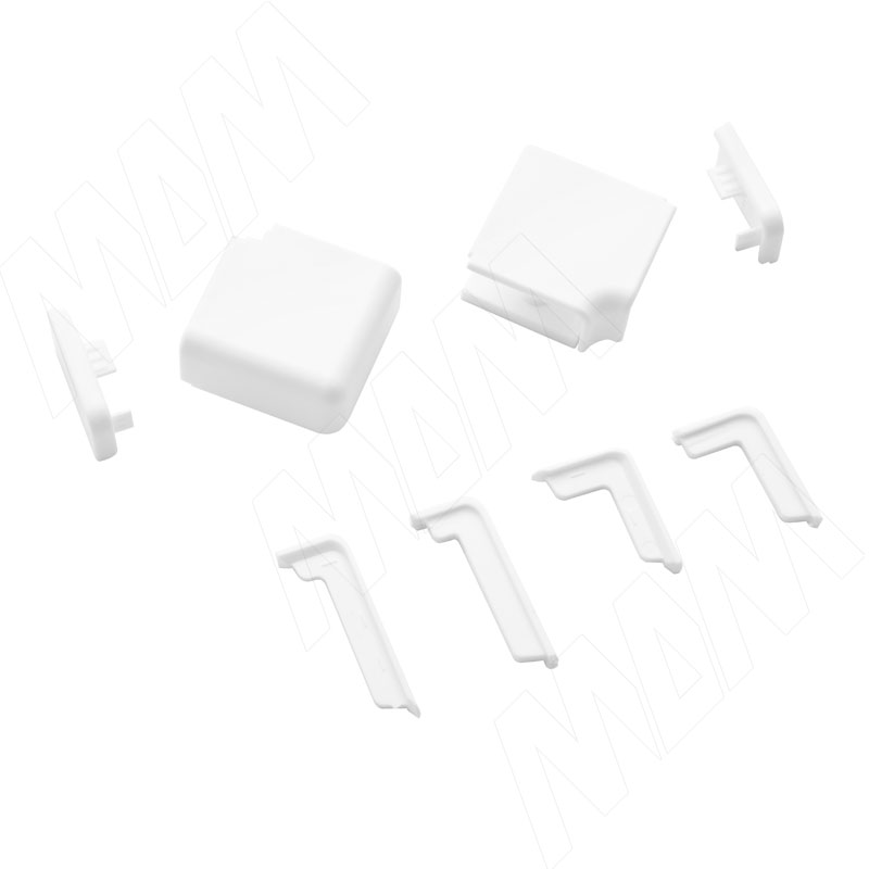 Аксессуары для белого прямоугольного горизонтального плинтуса (09.562.BI)