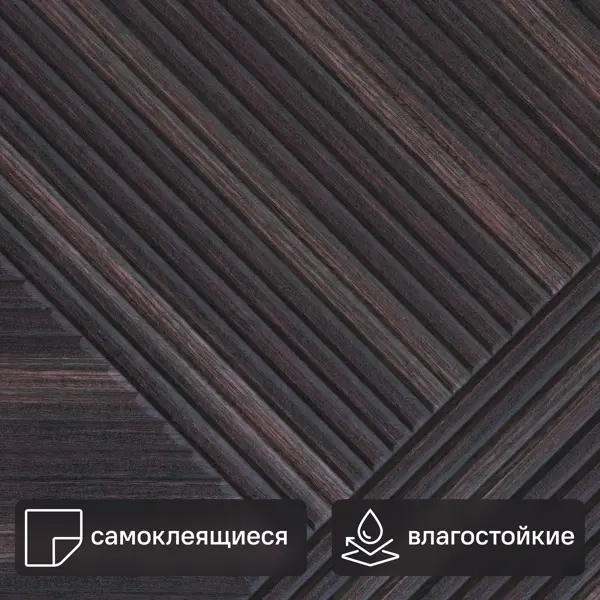 Акустическая 3D панель войлочная Dekor Panel дымчатое дерево 60x60 см