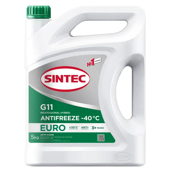 Антифриз Sintec Euro G11 зеленый -40 °С 5 кг