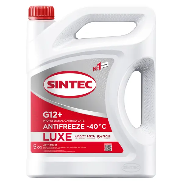 Антифриз Sintec Luxe G12+ красный -40 °С 5 кг