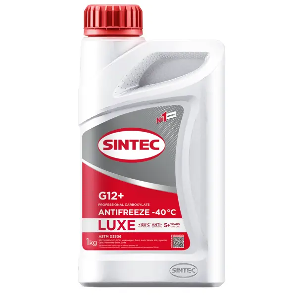 Антифриз Sintec Luxe G12+ красный -40°С 1 кг