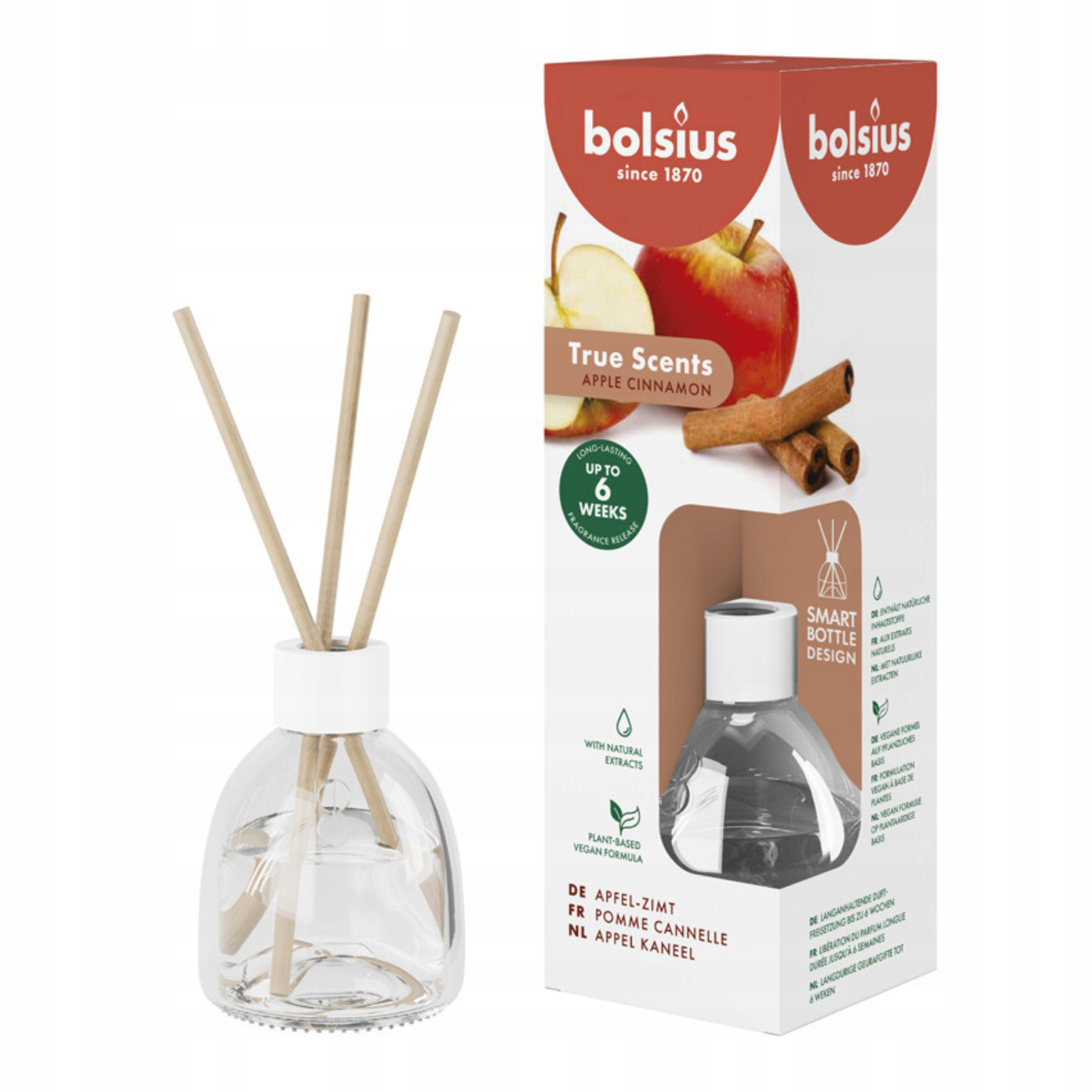 Аромадиффузор Bolsius true scents яблоко и корица 60 мл