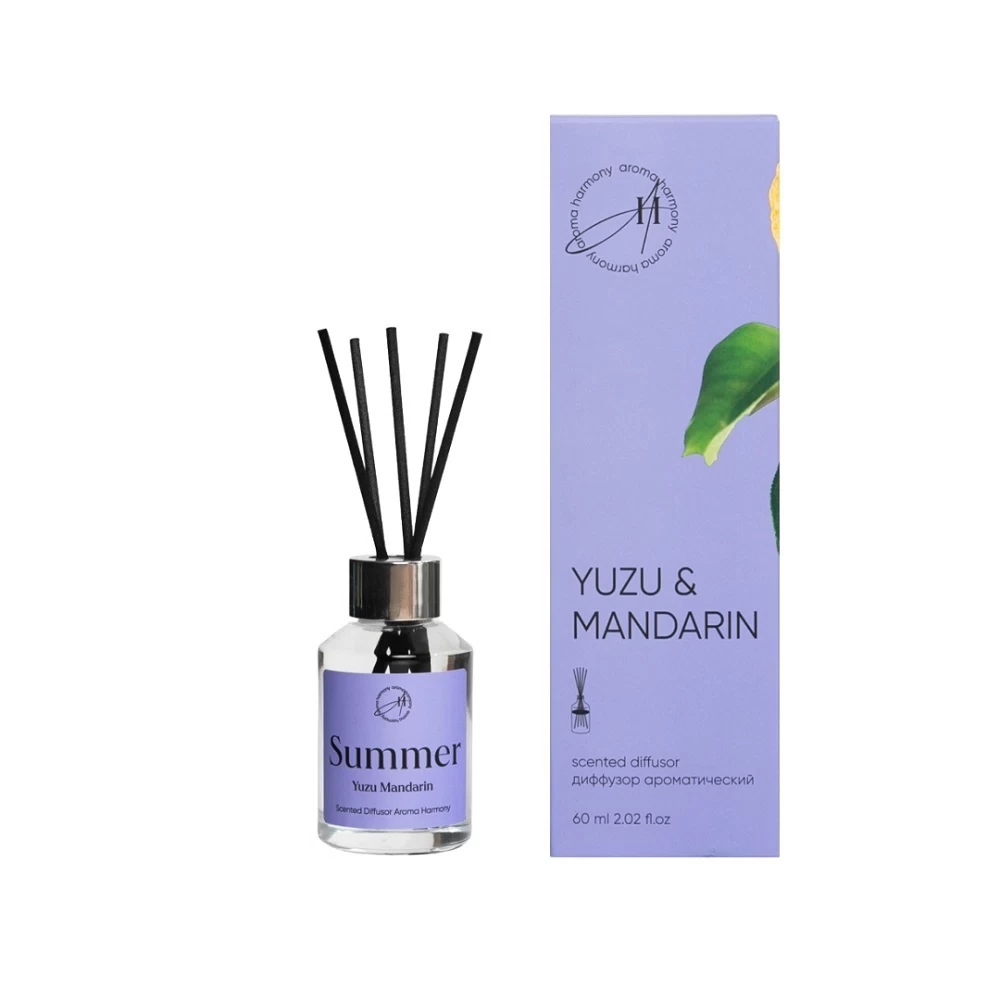 Аромадиффузор с палочками Aroma Harmony Yuzu mandarin 60 мл