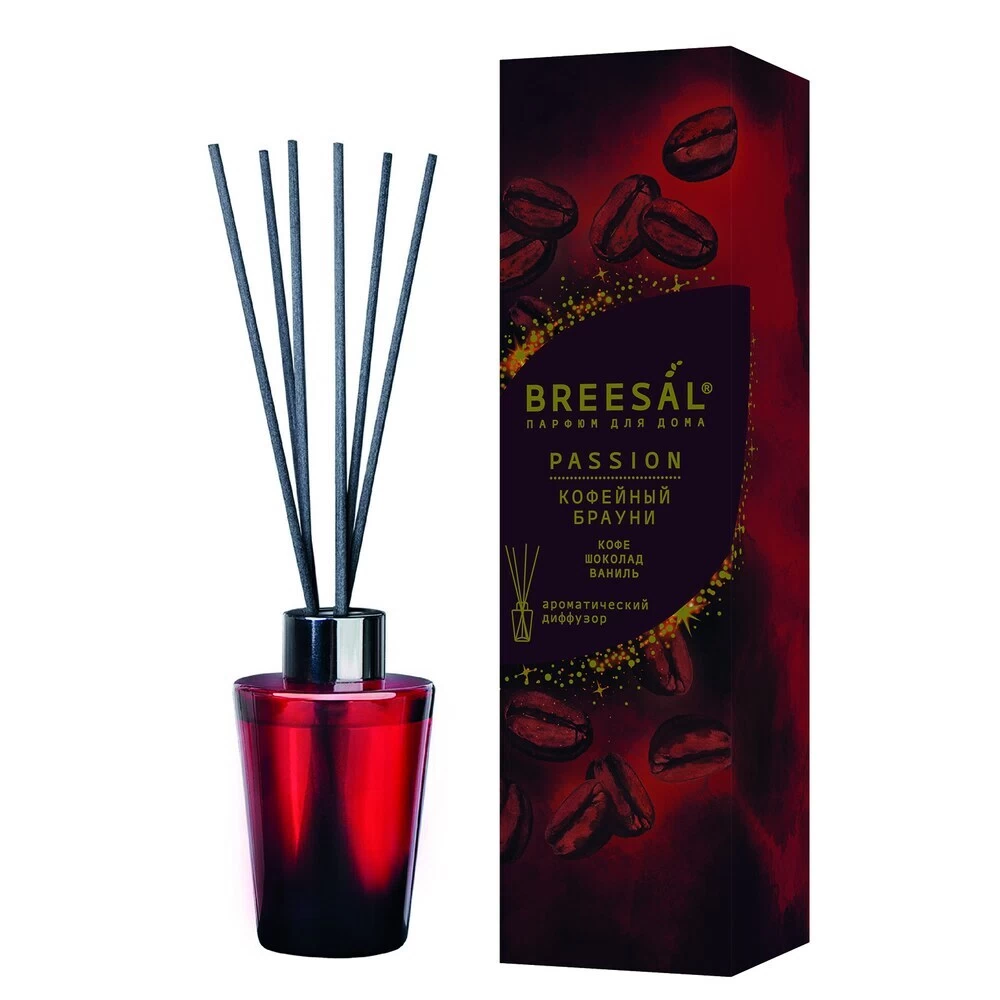 Аромадиффузор с палочками Breesal Passion Кофейный брауни 70 мл