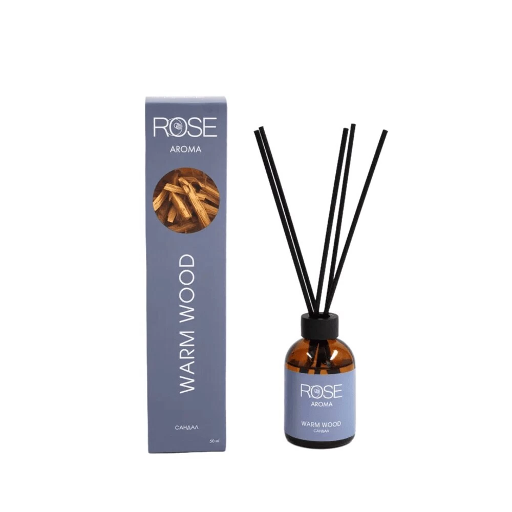 Аромадиффузор с палочками Rose Warm Wood 50 мл