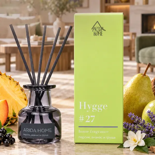 Ароматический диффузор Arida Home Hygge 27 Персик/ананас/груша 50 мл