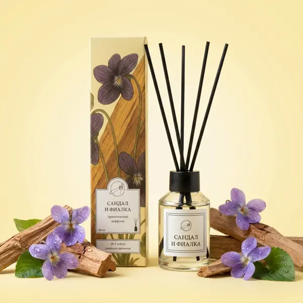 Ароматический диффузор Aroma Harmony Сандал и фиалка 60 мл