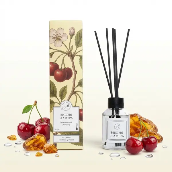 Ароматический диффузор Aroma Harmony Вишня и амбра 60 мл