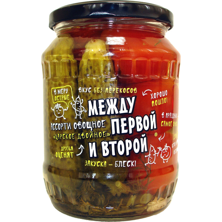 Ассорти маринованное Между первой и второй Царское двойное, 680 г