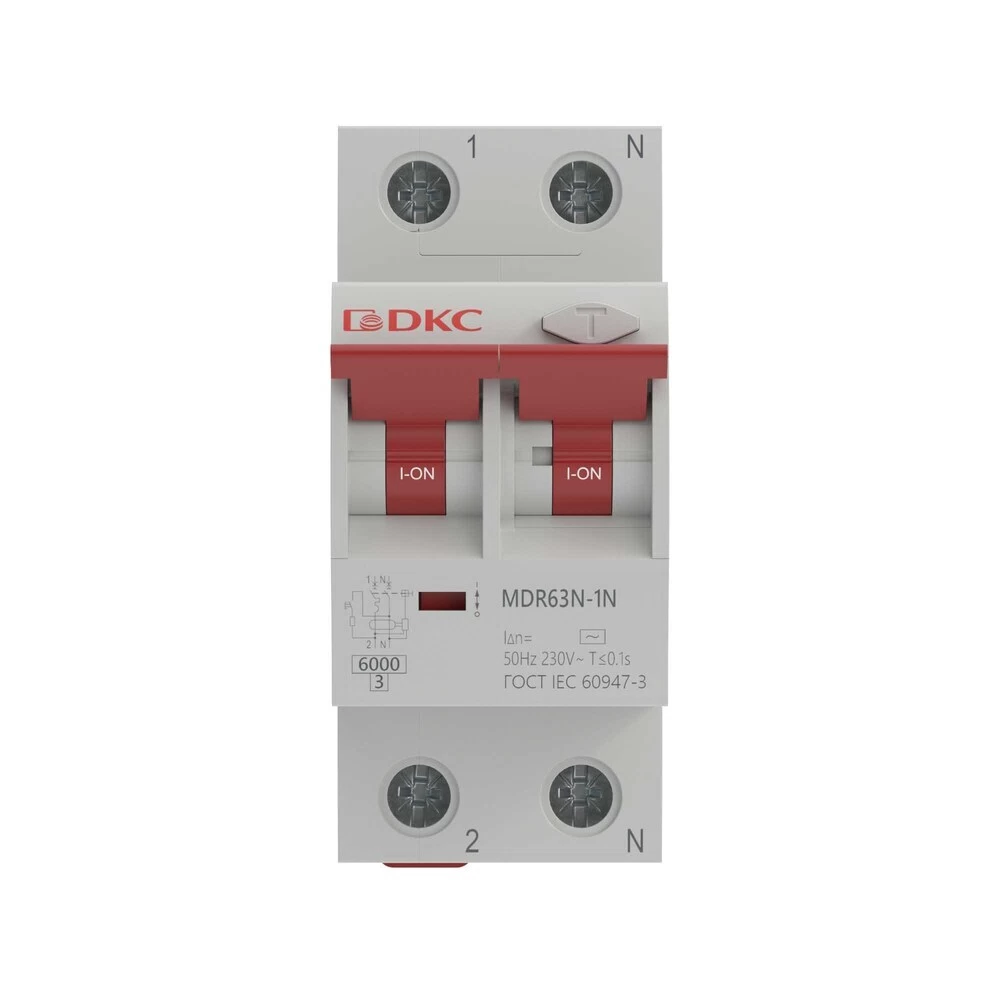 Автомат дифференциальный DKC Yon Max 25А 1P+N тип A 100 мА 6 кА (MDR63N-1N3C25-A)