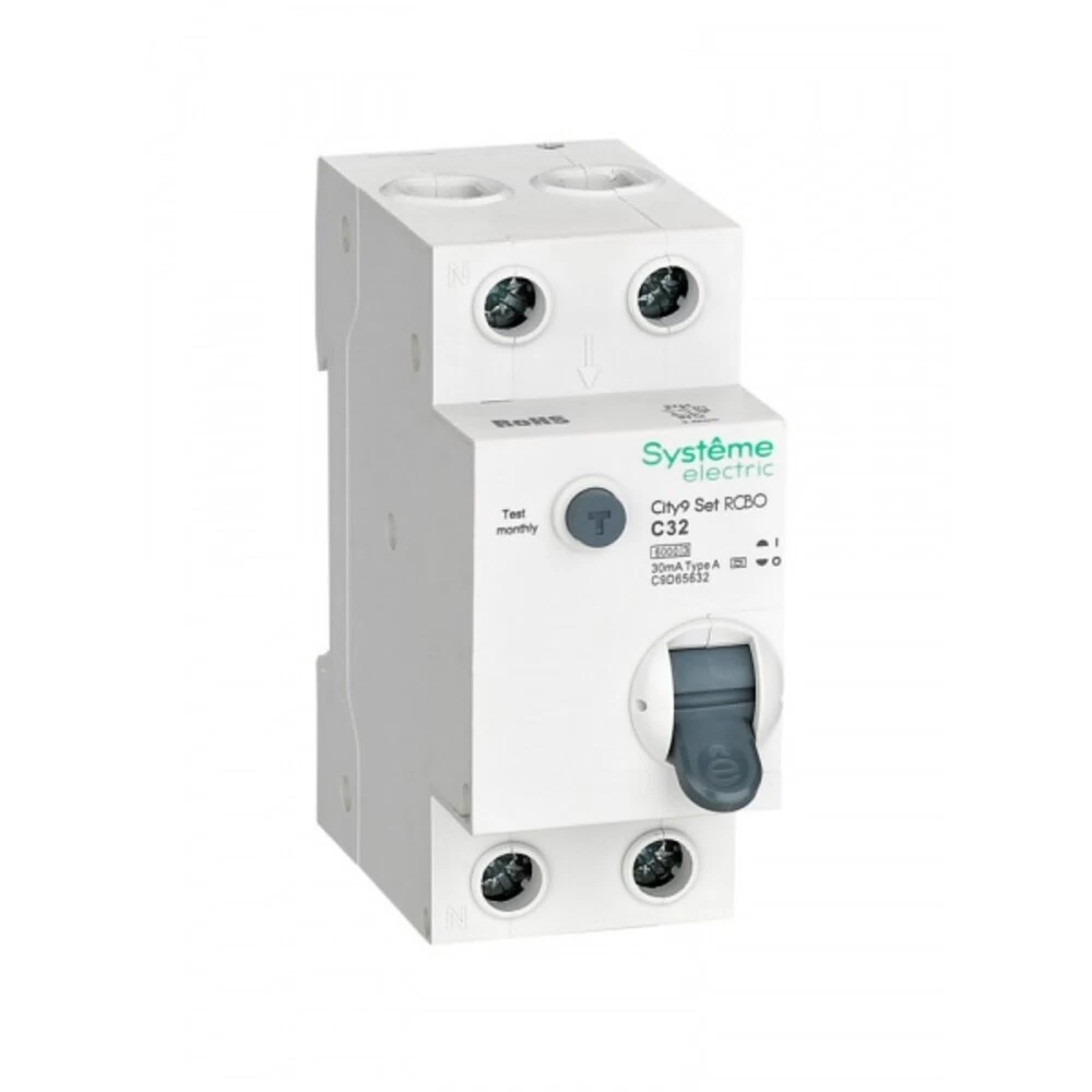Автомат дифференциальный Systeme Electric City9 Set 32А 1P+N тип A 30 мА 6 кА (C9D65632)