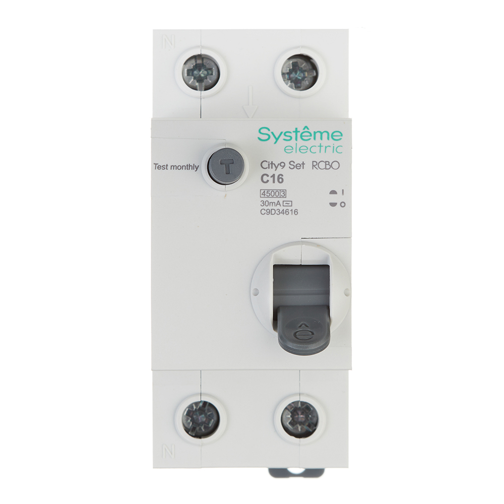 Автомат дифференциальный Systeme Electric City9 Set АВДТ 16А 1P+N тип AC 30 мА 4,5 кА (C9D34616)