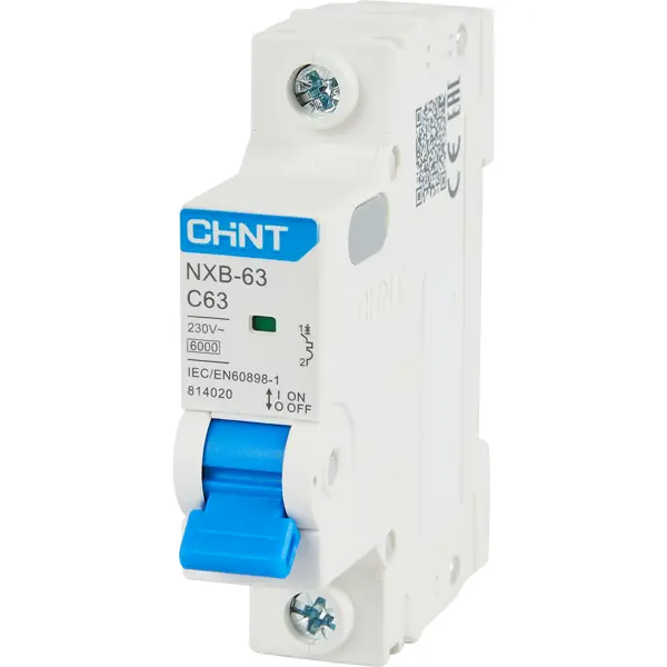 Автоматический выключатель CHINT NXB-63 1P C63 А 6 кА