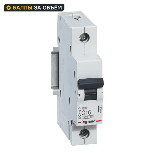 Автоматический выключатель Legrand RX3 1P C16 А 4.5 кА
