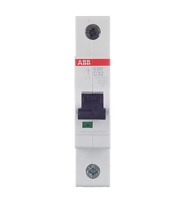 Автоматический выключатель модульный ABB S201 1P 32А тип C 6 кА 220 В (2CDS251001R0324)