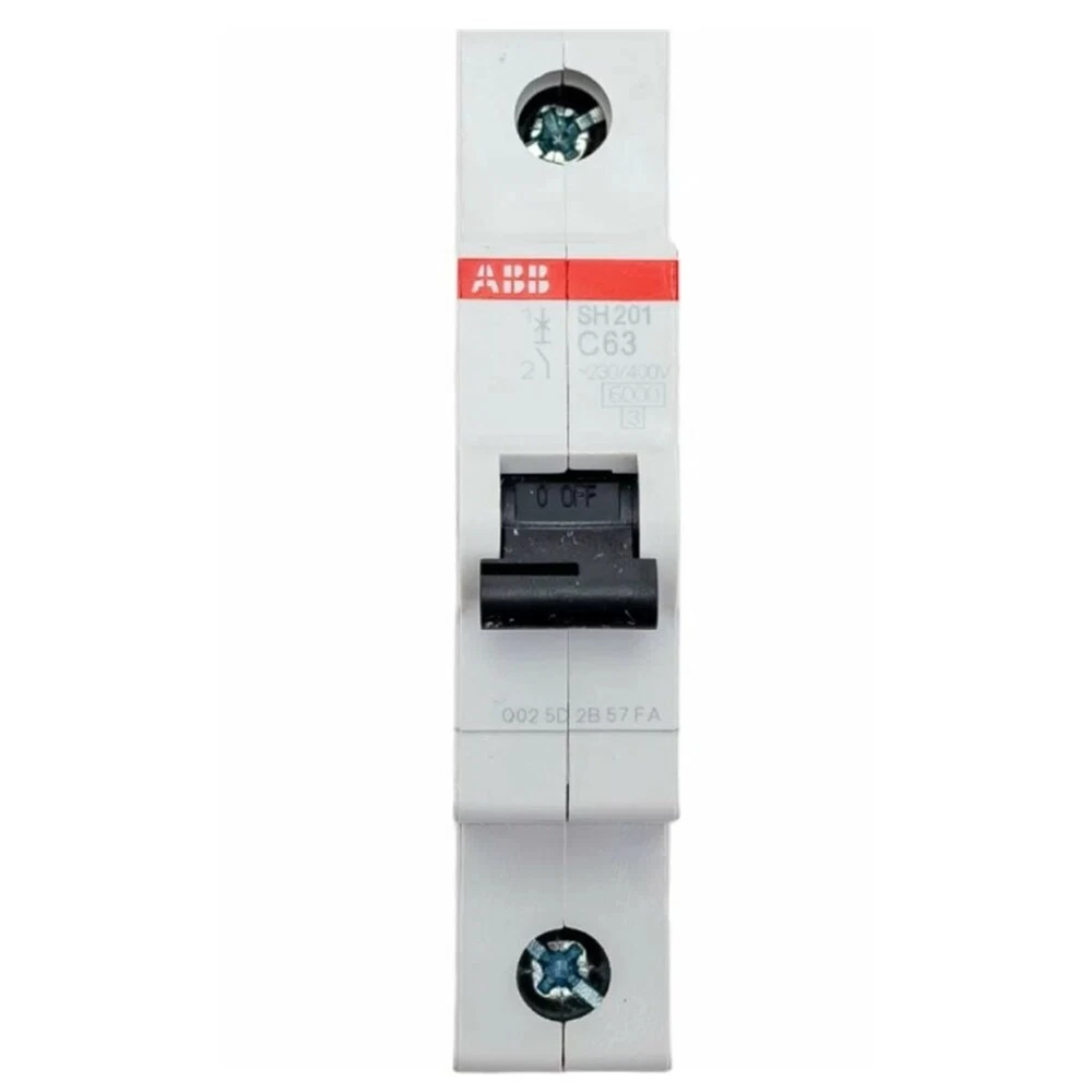 Автоматический выключатель модульный ABB SH201 1P 63А тип C 6 кА 400 В (2CDS211001R0634)