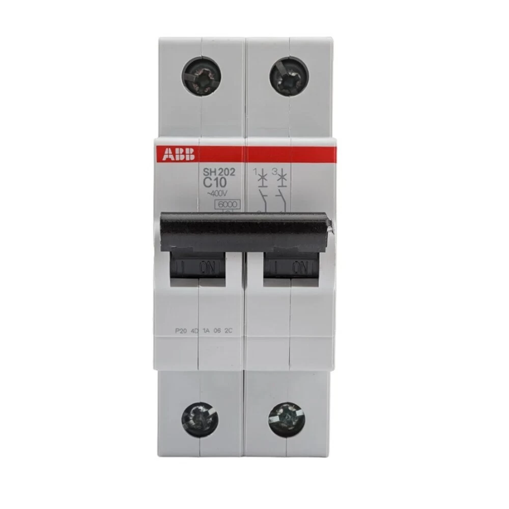 Автоматический выключатель модульный ABB SH202 2P 10А тип C 6 кА 400 В (2CDS212001R0104)