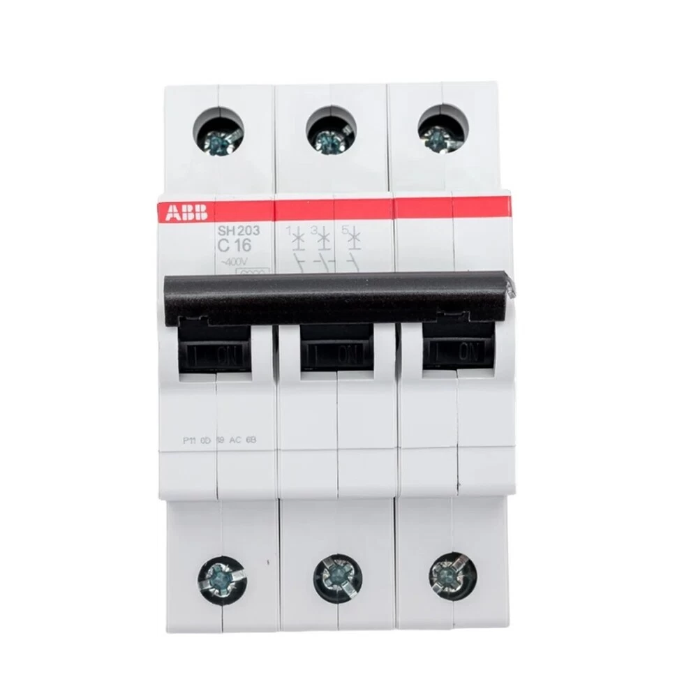 Автоматический выключатель модульный ABB SH203 3P 16А тип C 6 кА 400 В (2CDS213001R0164)