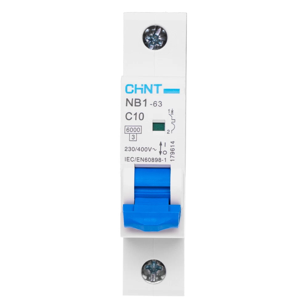 Автоматический выключатель модульный Chint NB1-63 1P 10А тип C 6 кА 230 В (179614)