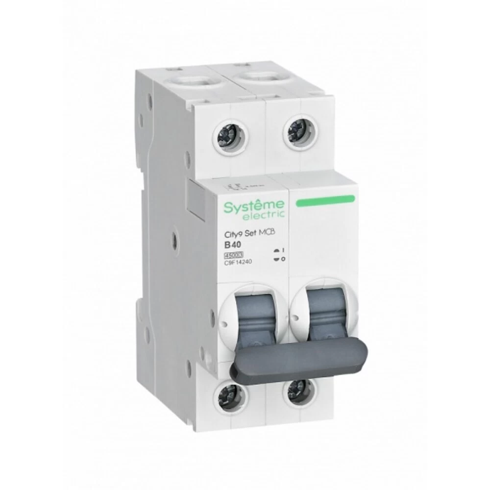 Автоматический выключатель модульный Systeme Electric City9 Set 2P 40А тип B 4,5 кА 230 В (C9F14240)
