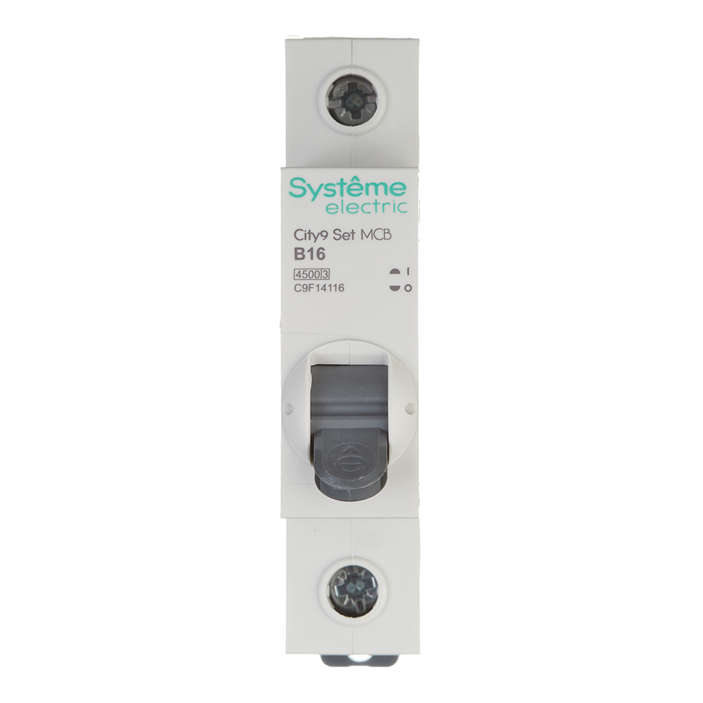 Автоматический выключатель модульный Systeme Electric City9 Set 1P 16А тип B 4,5 кА 230 В (C9F14116)