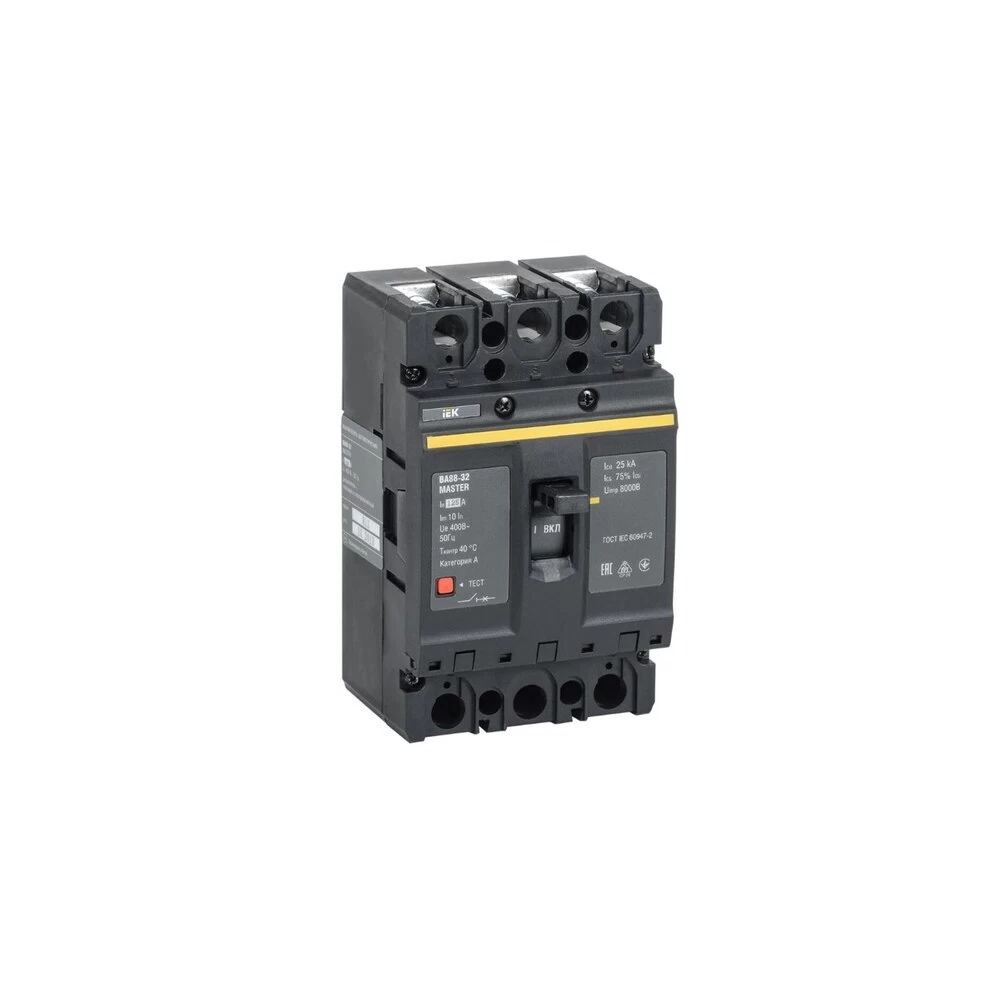 Автоматический выключатель в литом корпусе IEK Master ВА88-32 3P 125А 25 кА 400 В (SVA10-3-0125-02)