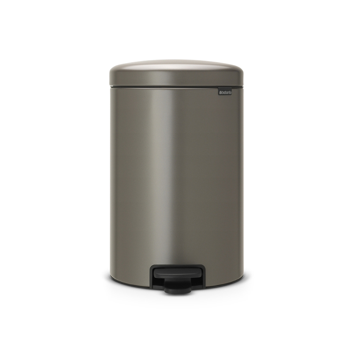Бак мусорный с педалью 20л платиновый Brabantia newicon