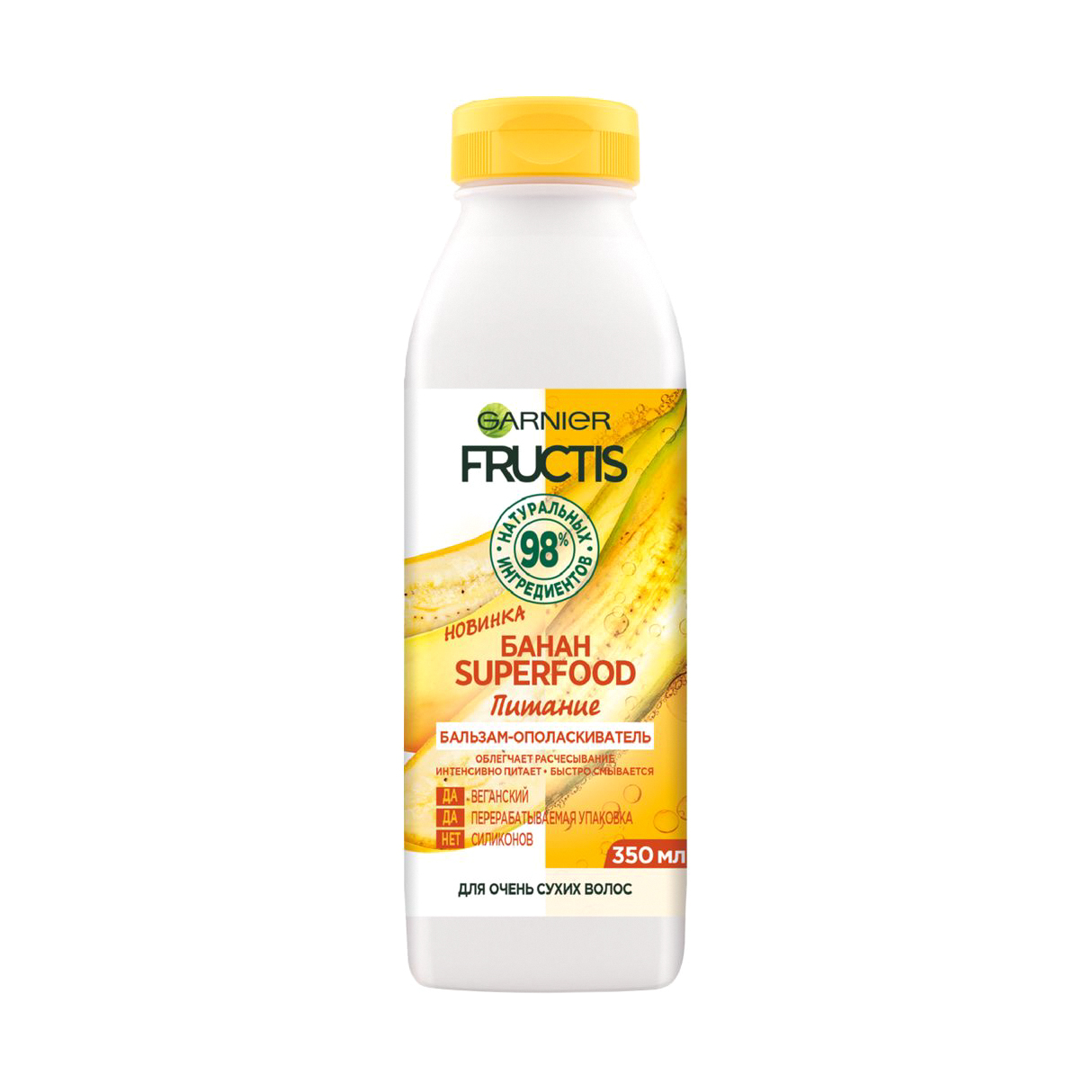 Бальзам-ополаскиватель Garnier Fructis Питание Банан Superfood для очень сухих волос 350 мл