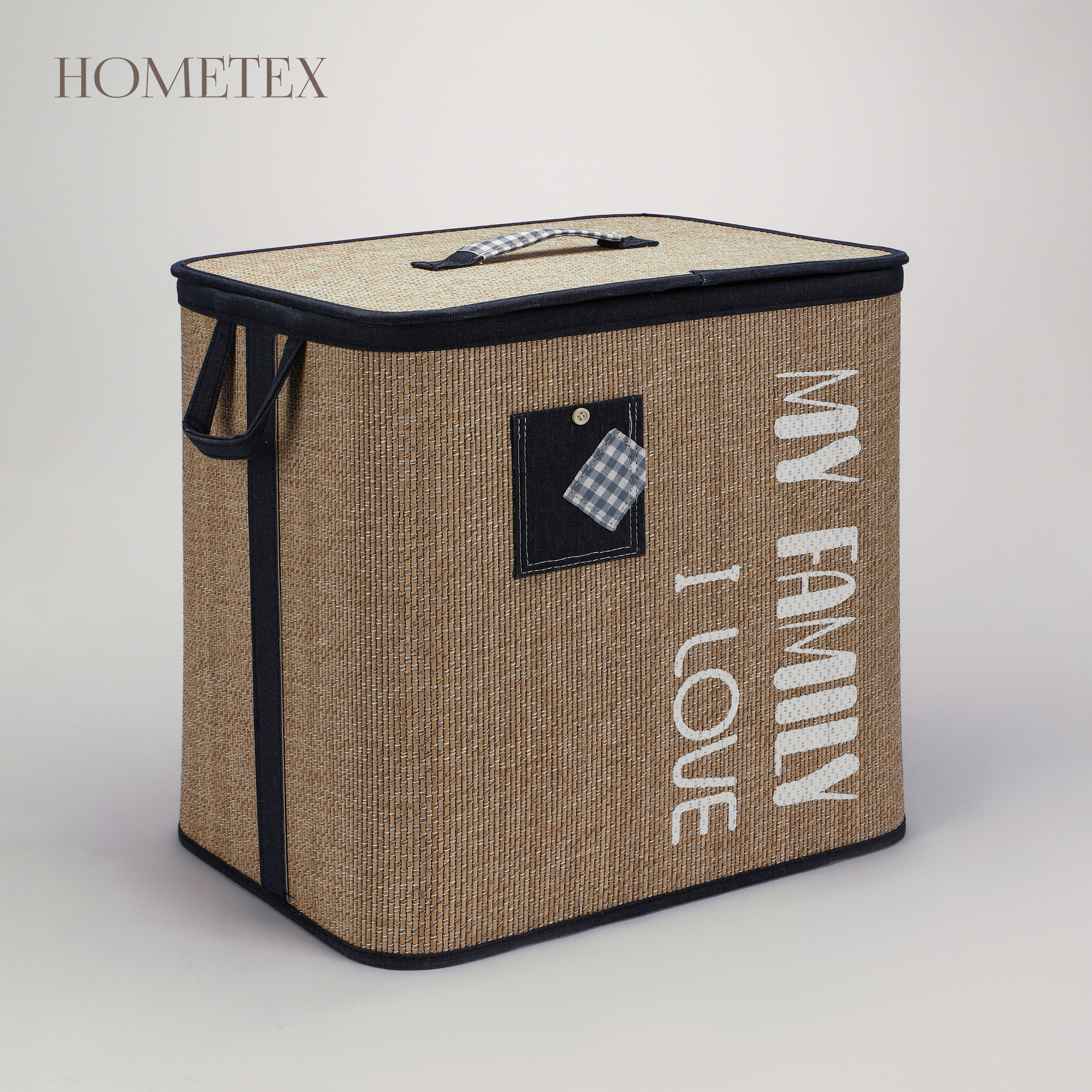 Бамбуковая корзина Hometex с крышкой 44х34х45 см