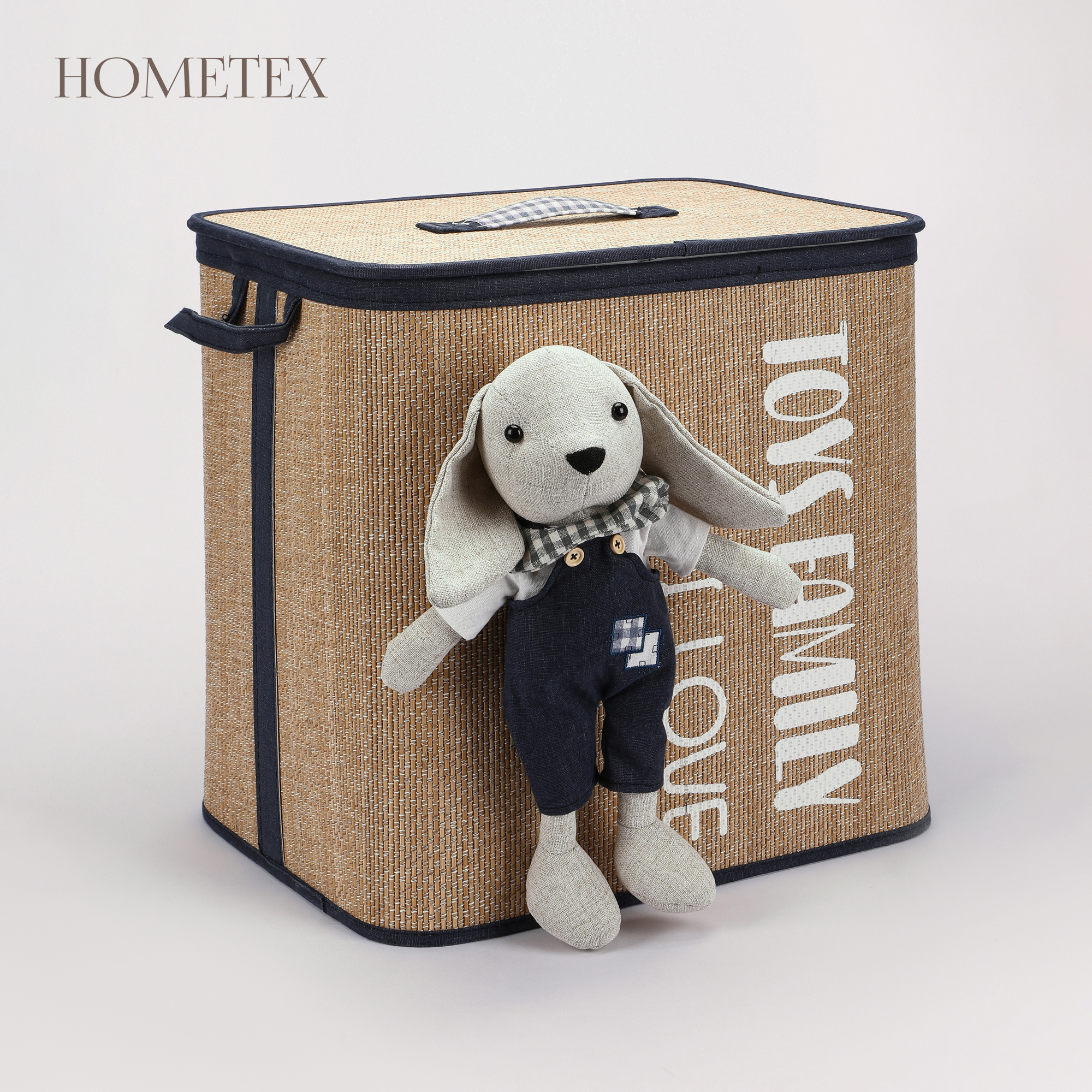 Бамбуковая корзина Hometex украшенная игрушкой 44х34х45 см