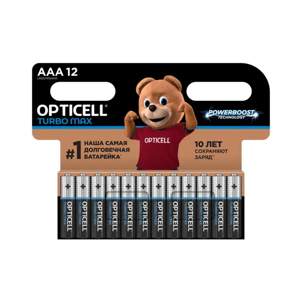 Батарейка алкалиновая Opticell Turbo Max LR03 AAA 12 шт.