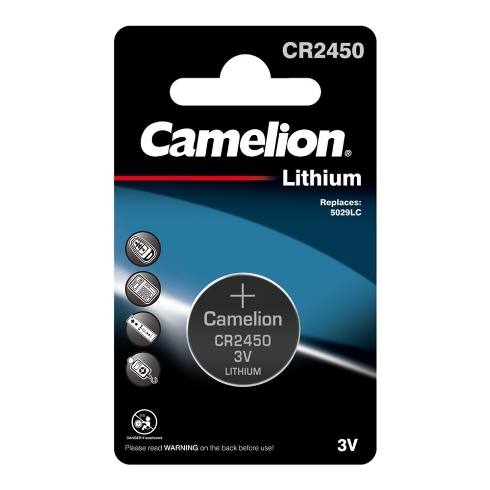 Батарейка Camelion BL-1 (CR2450-BP1) таблетка CR2450 3 В (1 шт.)