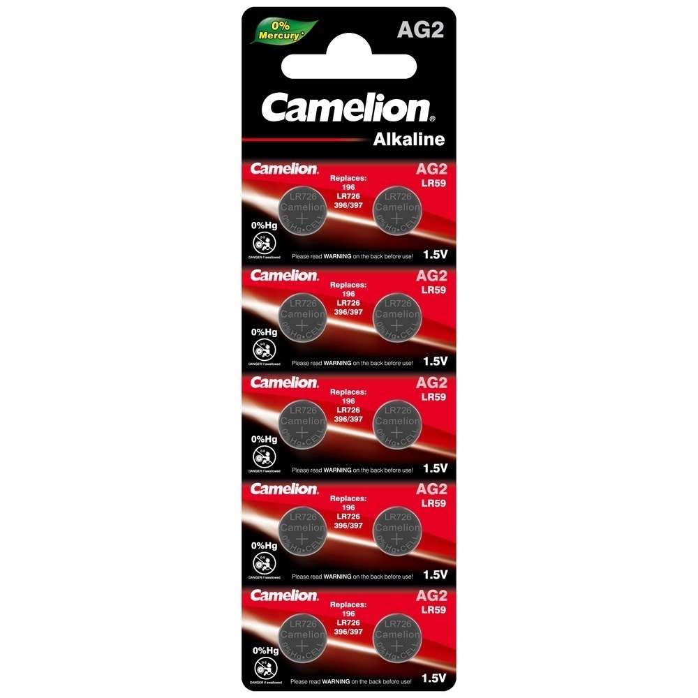 Батарейка Camelion Mercury Free таблетка G2 1,5 В (10 шт.) (AG2-BP10)