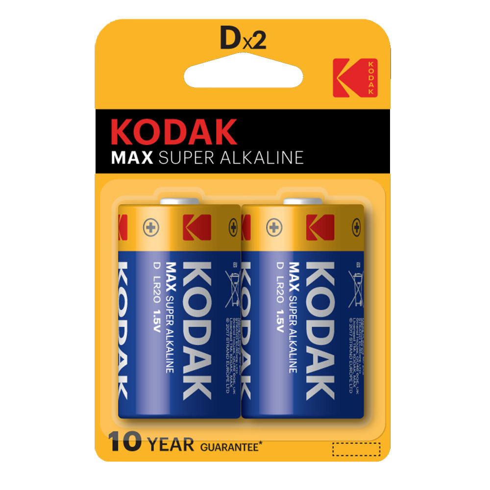 Батарейка Kodak Мax D 1,5 В (2 шт.) (Б0005129)