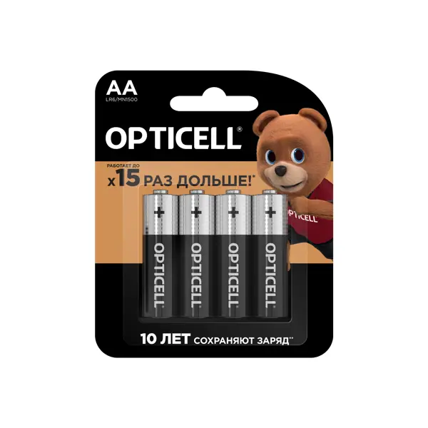 Батарейка Opticell Basic алкалиновая LR03 AA 4 шт.