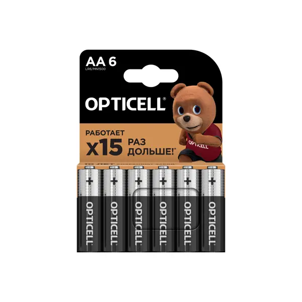 Батарейка Opticell Basic алкалиновая LR6 AA 6 шт.