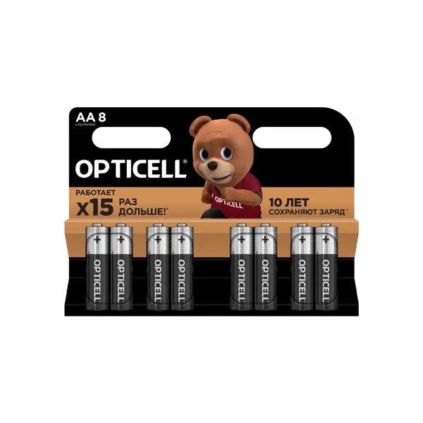Батарейка Opticell Basic алкалиновая LR6 AA 8 шт.