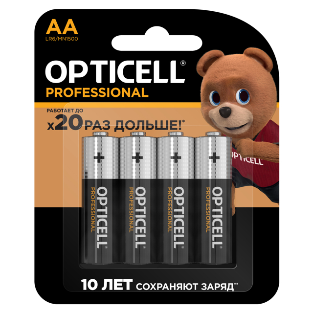 батарейка OPTICELL Профешионал 1,5В алкалиновая AA 4шт