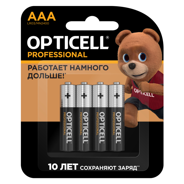 батарейка OPTICELL Профешионал 1,5В алкалиновая AAА 4шт