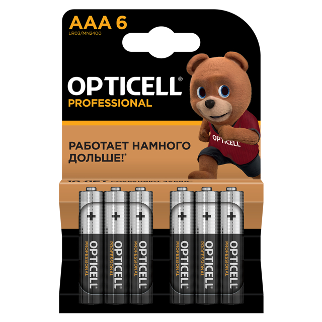 батарейка OPTICELL Профешионал 1,5В алкалиновая AAА 6шт